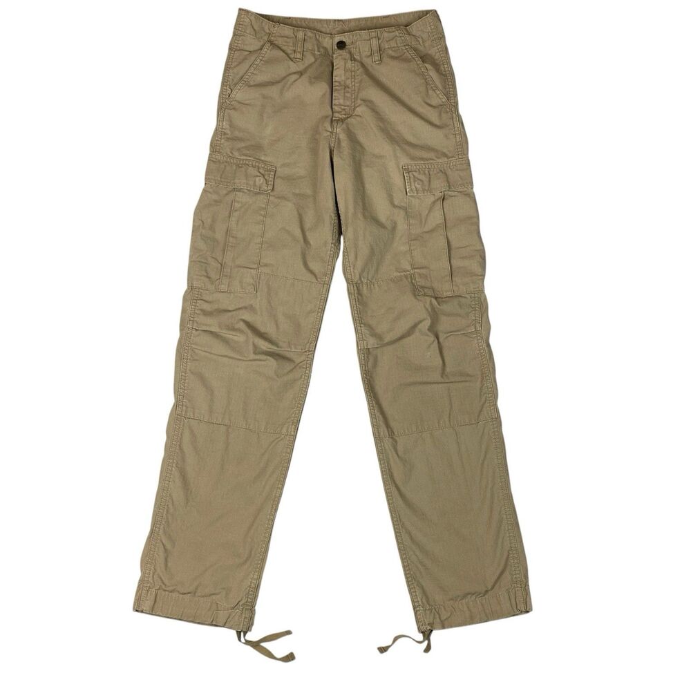 Carhartt WIP Regular Cargo Pant 30x31 (Tag 28x32) Tan Ripstop Utility Drawcord